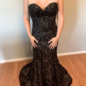 Black Strapless Dress